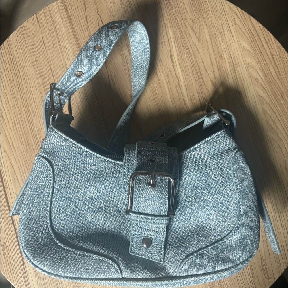 Blue Denim Shoulder Purse